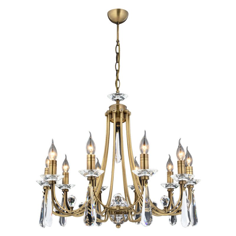 Lustra Cristal Prenses Asi Home , 10 brate, 10xE14-40W, antiq 5053-52-10
