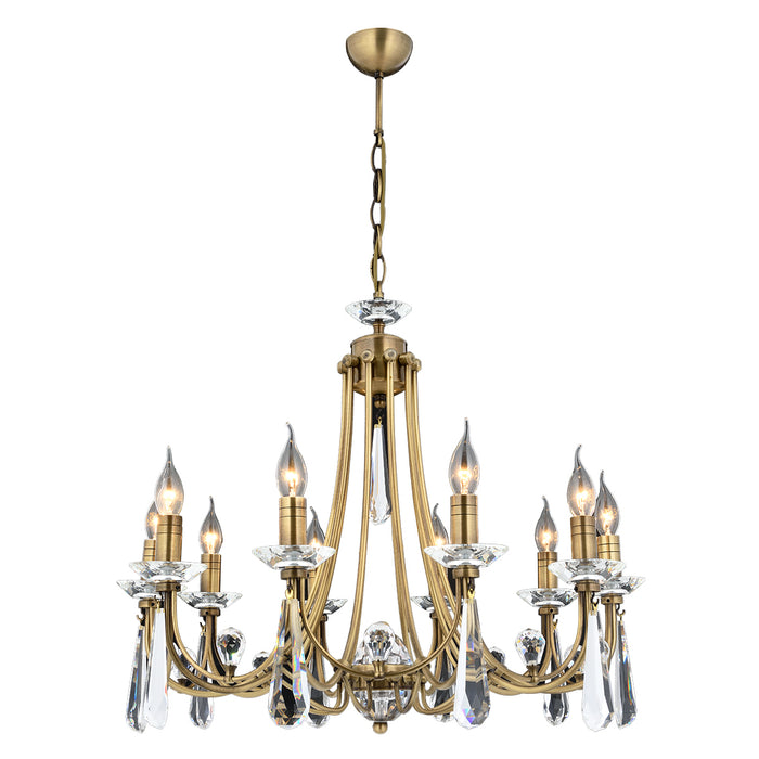 Lustra Cristal Prenses Asi Home , 10 brate, 10xE14-40W, antiq 5053-52-10