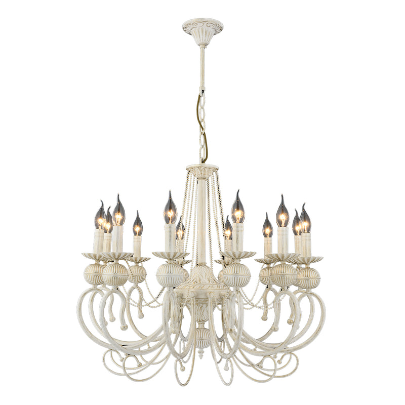 Lustra Moderna Kasgar Asi Home , 12 brate, 12xE14-40W, crem patina aurie 2024-45-12