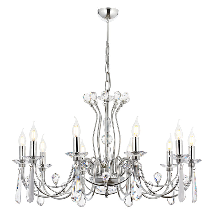 Lustra Cristal Leydi Asi Home , 10 brate, 10xE14-40W, crom 5051-51-10
