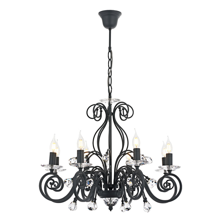 Lustra Moderna Santo Asi Home , 8 brate, 8xE14-40W, antracit 2320-96-08