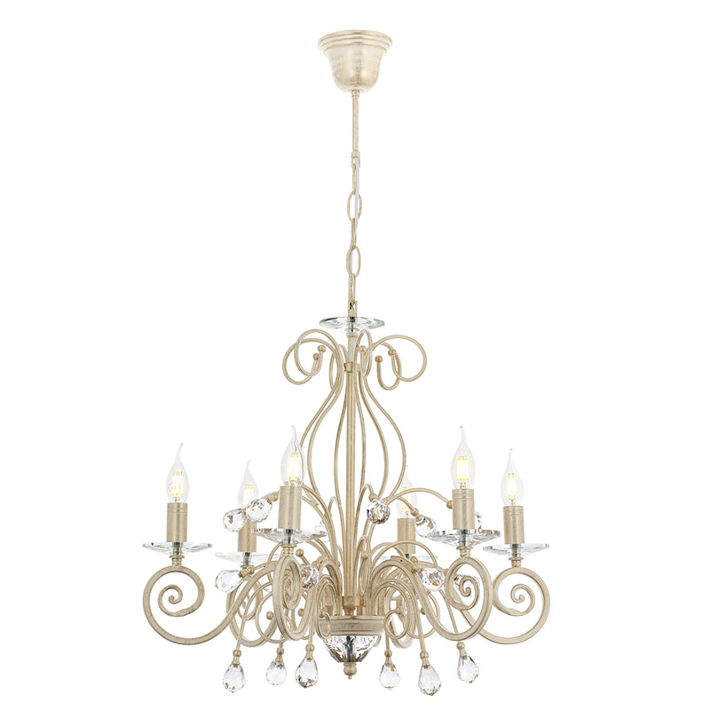Lustra Moderna Santo Asi Home , 6 brate, 6xE14-40W, crem patina aurie 2320-45-06