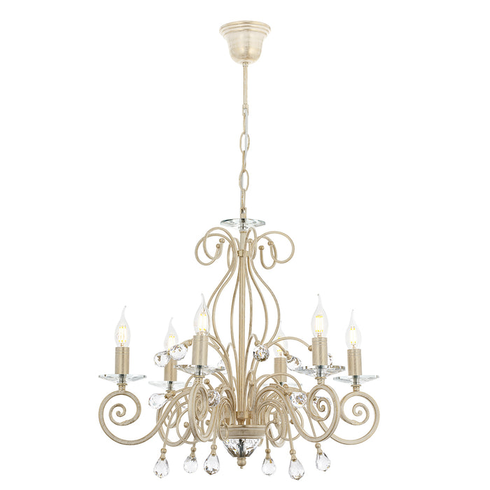 Lustra Moderna Santo Asi Home , 6 brate, 6xE14-40W, crem patina aurie 2320-45-06