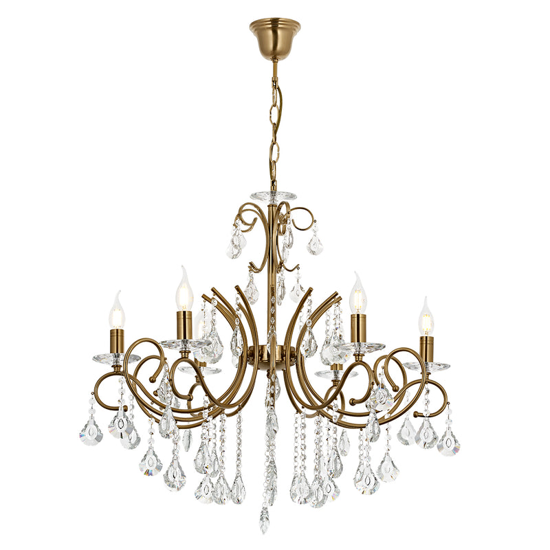 Lustra Cristal Lilya Asi Home , 6 brate, 6xE14-40W, antiq 2325-52-06