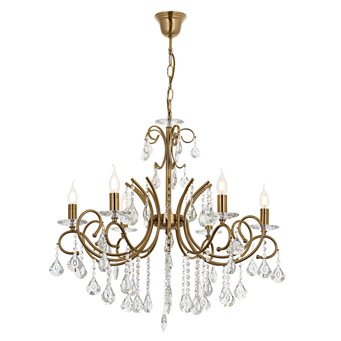 Lustra Cristal Lilya Asi Home , 6 brate, 6xE14-40W, antiq 2325-52-06