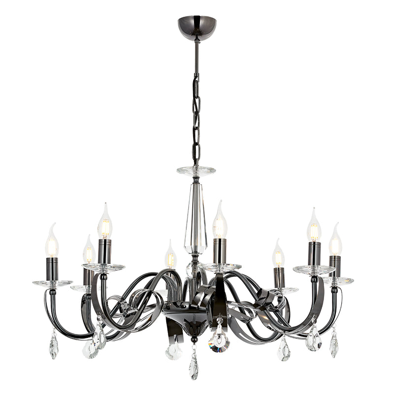 Lustra Moderna Karlen Asi Home , 8 brate, 8xE14-40W, fume 5253-82-08