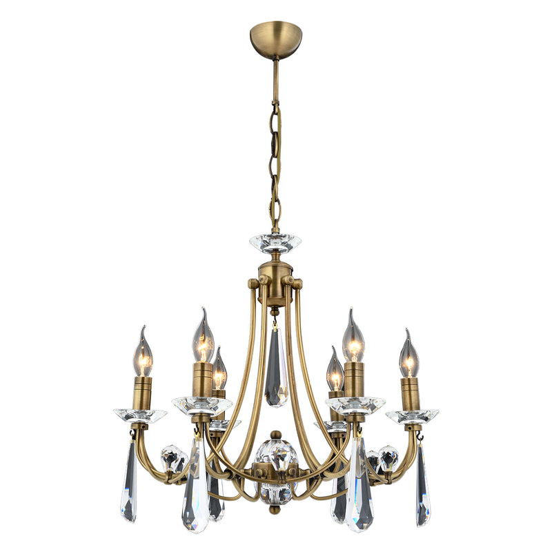 Lustra Cristal Prenses Asi Home , 6 brate, 6xE14-40W, antiq 5053-52-06