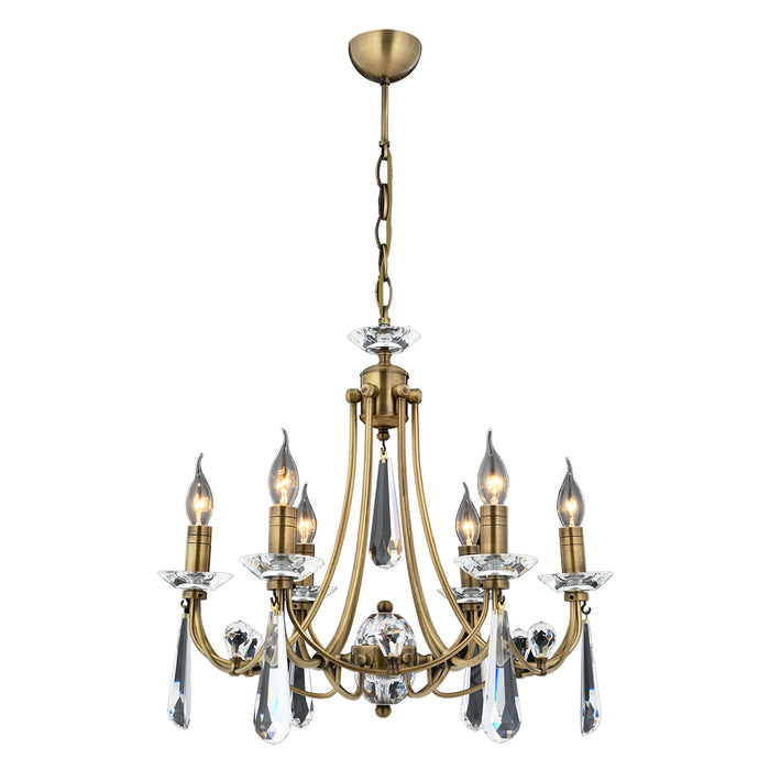 Lustra Cristal Prenses Asi Home , 6 brate, 6xE14-40W, antiq 5053-52-06