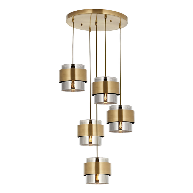 Lustra Moderna Roza Asi Home , 5 brate, 5xE27-60W, antiq 4035-52-05