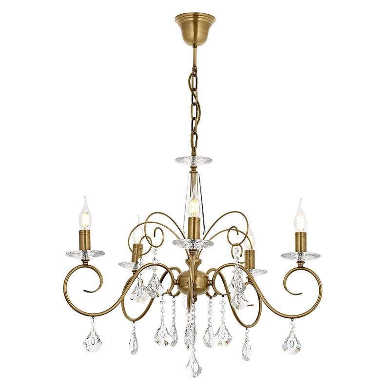 Lustra Moderna Reka Asi Home , 5 brate, 5xE14-40W, antiq 2335-52-05