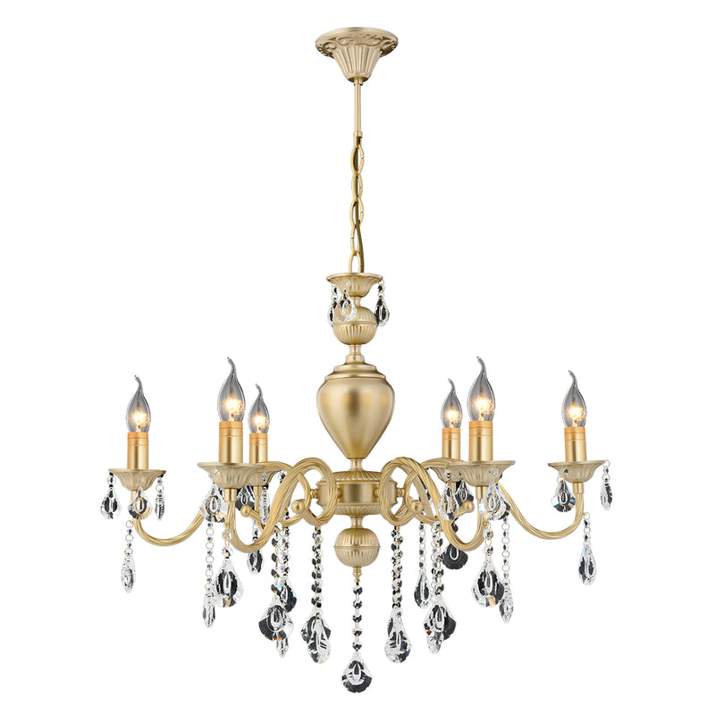 Lustra Cristal Ilyum Asi Home , 6 brate, 6xE14-40W, antiq 4012-52-06