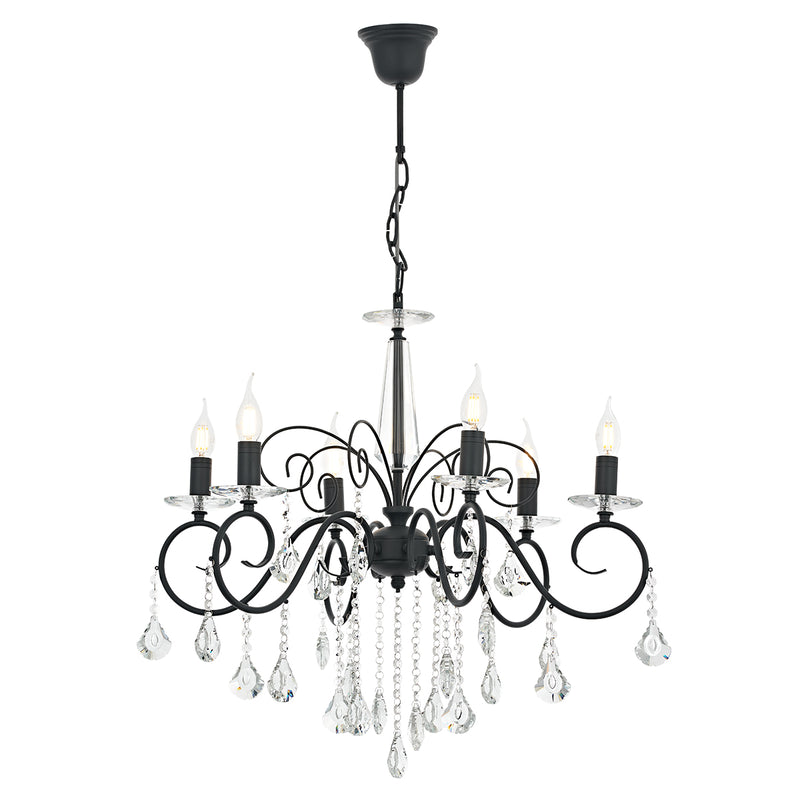 Lustra Moderna Reka Asi Home , 6 brate, 6xE14-40W, antracit 2335-96-06