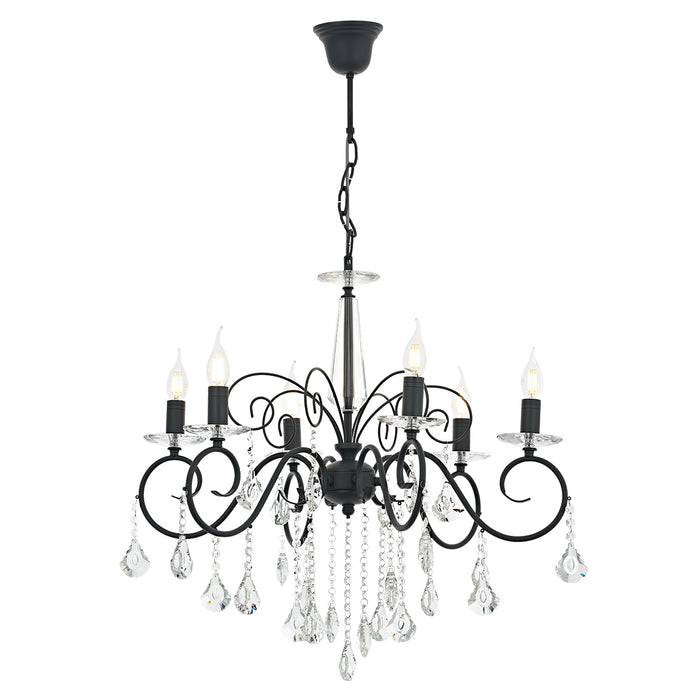Lustra Moderna Reka Asi Home , 6 brate, 6xE14-40W, antracit 2335-96-06