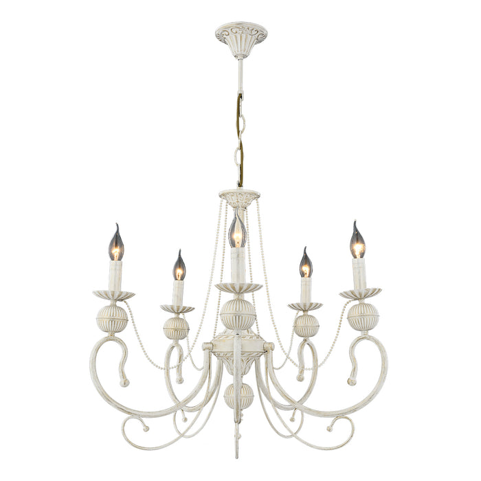 Lustra Moderna Kasgar Asi Home , 5 brate, 5xE14-40W, crem patina aurie 2024-45-05