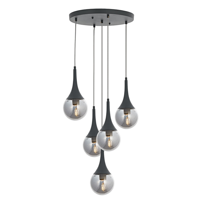 Lustra Moderna Berna Asi Home , 5xE27-60W, antracit 1888-96-05