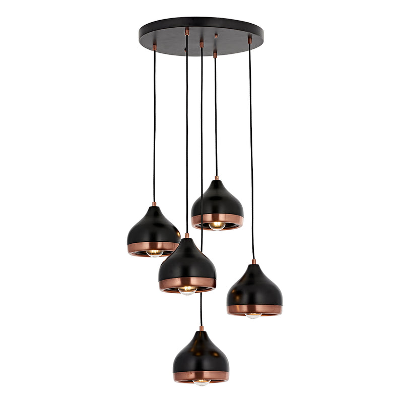 Lustra Moderna Delight Asi Home , 5 brate, 5xE27-60W, negru 4556-64-05