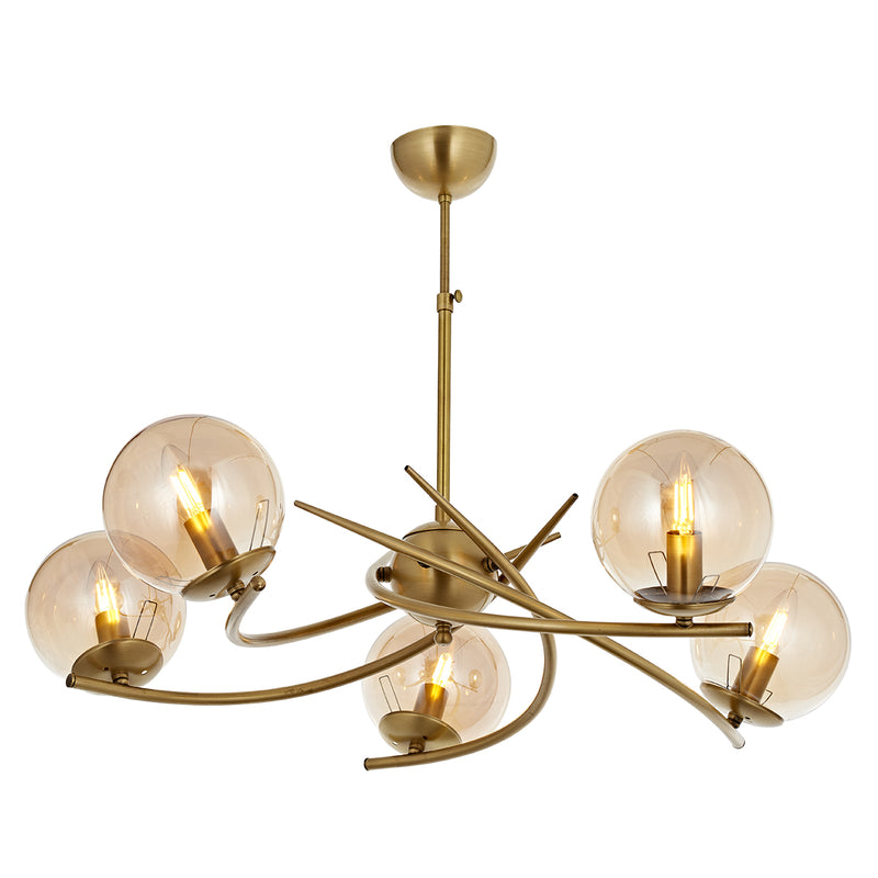Lustra Moderna Zulay Asi Home  5 brate, 5xE14-40W, antiq 1020-52-05