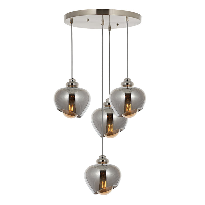 Lustra Moderna Lotus Asi Home  4 brate, 4xE27-60W, crom satinat 4041-53-04