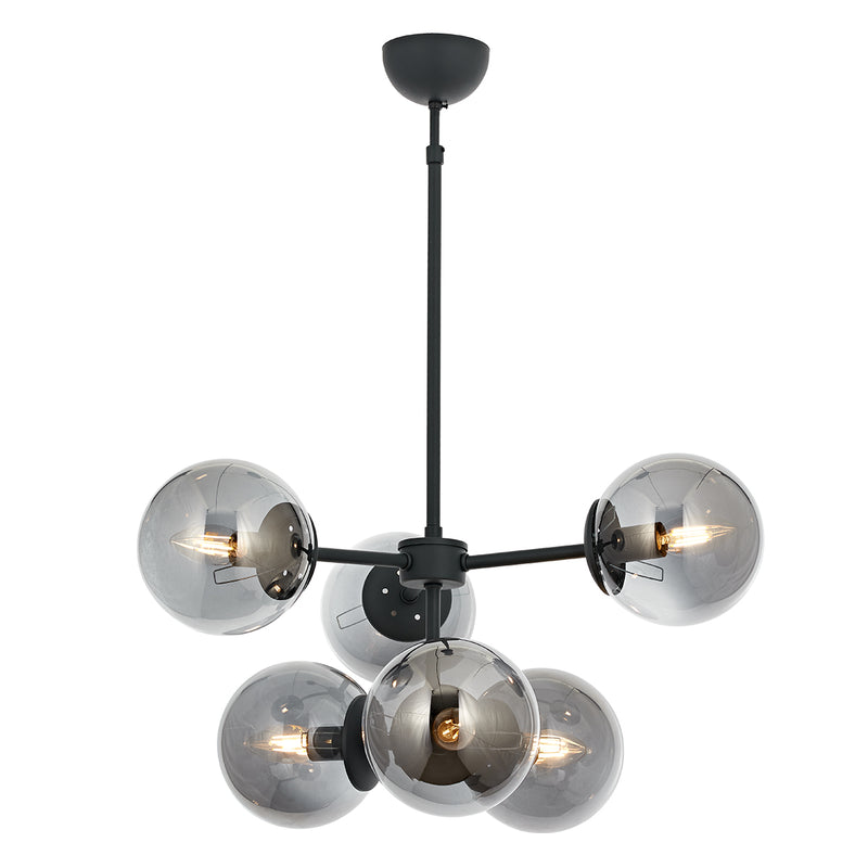 Lustra Moderna Kost Asi Home  6 brate, 6xE14-40W, antracit 2204-96-06