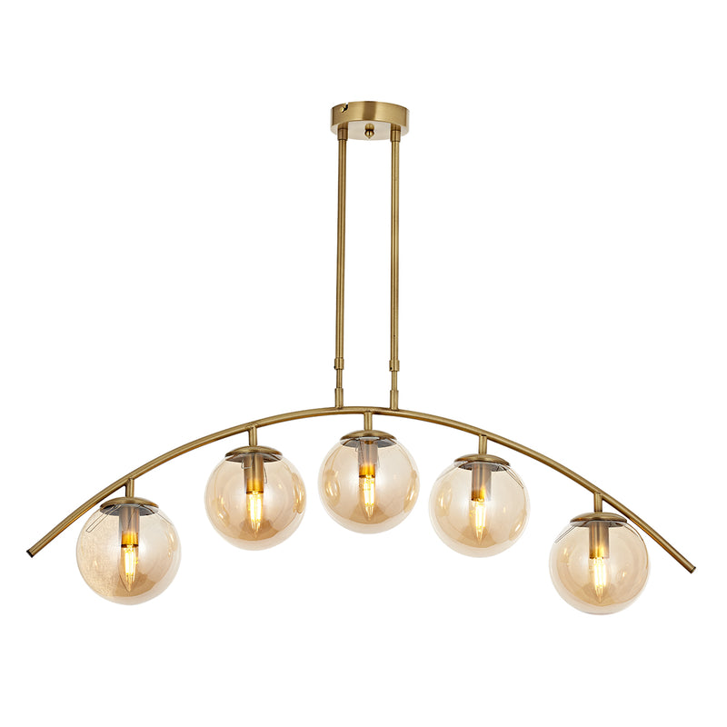 Lustra Moderna Ozen Sirali Asi Home , 5 brate, 5xE14-40W, antiq 2201-52-05S