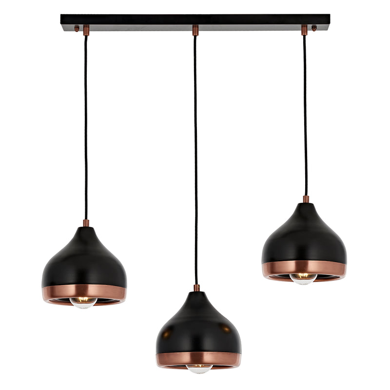 Lustra Moderna Delight Sirali Asi Home , 3 brate, 3xE27-60W, negru 4556-64-03S
