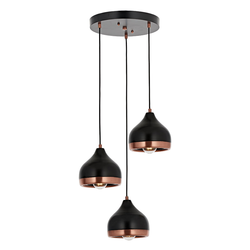 Lustra Moderna Delight Asi Home , 3 brate, 3xE27-60W, negru 4556-64-03