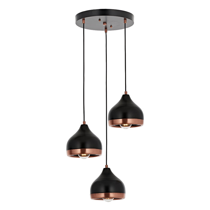 Lustra Moderna Delight Asi Home , 3 brate, 3xE27-60W, negru 4556-64-03