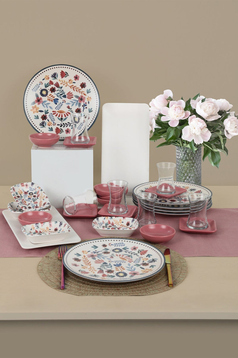 Set vesela, Asi Home Spring Time, ceramica, Set Mic dejun (30 Piese) - AsiHome