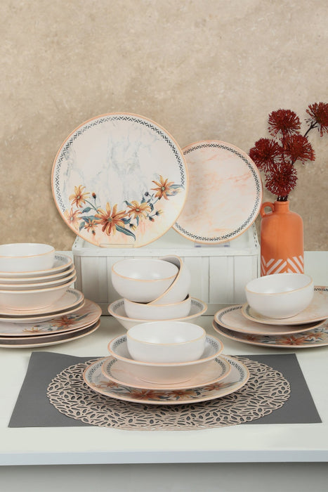 Set vesela, Asi Home Ekinezya, ceramica, Set de Masa (24 Piese) - AsiHome