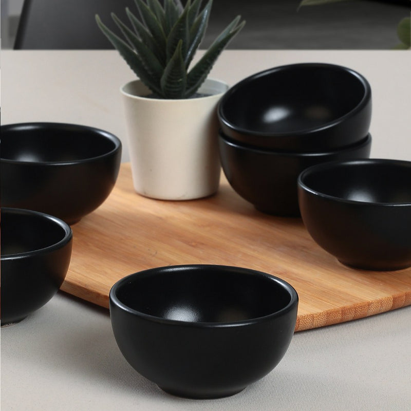 Set Boluri 6 Piese, Negru, 100% Ceramica, ST101106F956A