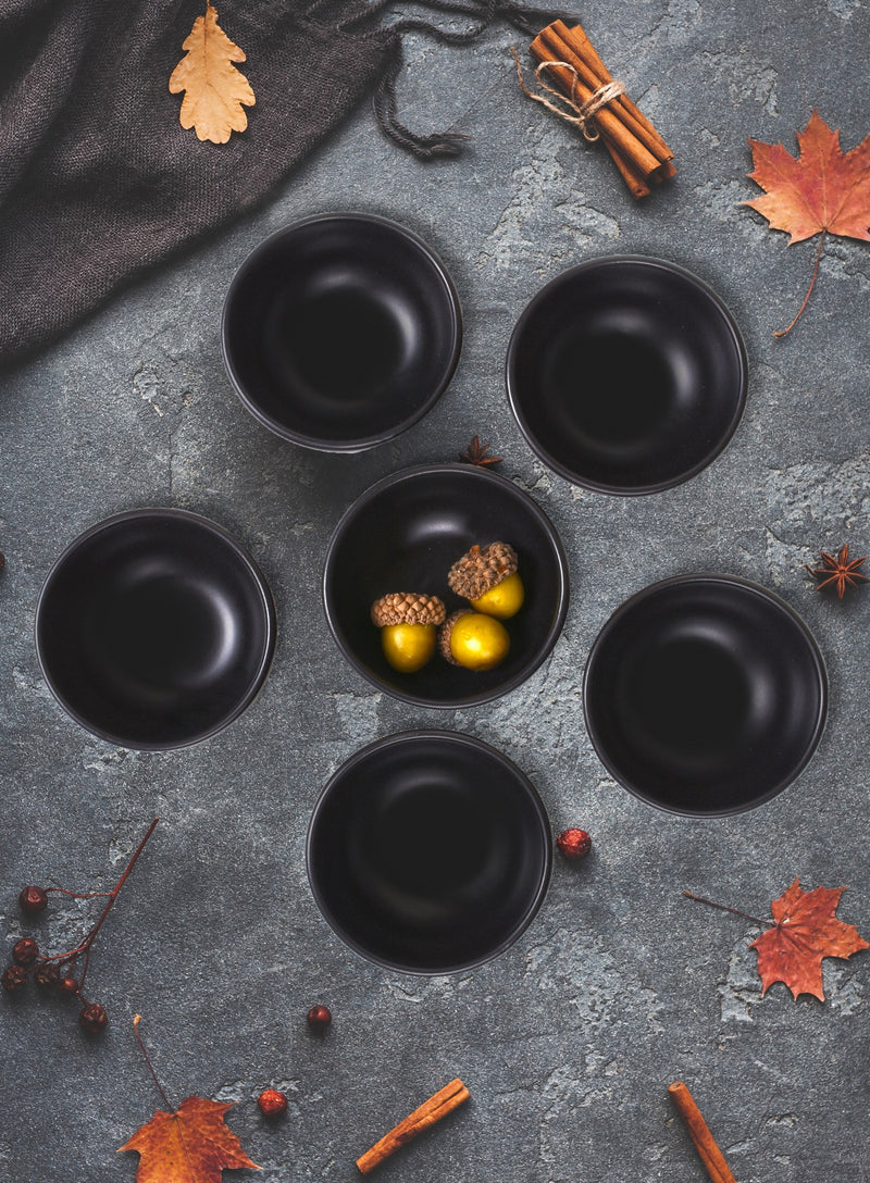 Set Boluri 6 Piese, Negru, 100% Ceramica, ST101106F956A