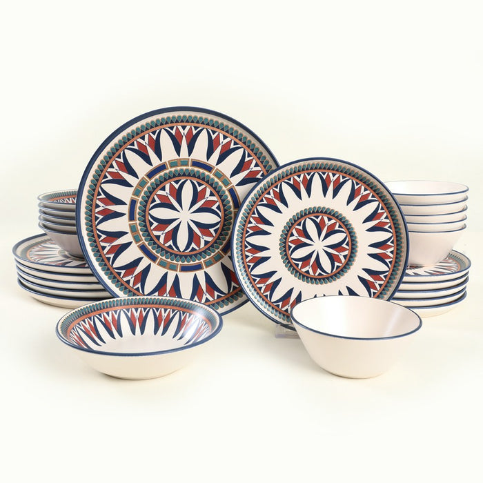 Set Vesela 24 Piese, Asi Home Olivian Trad, Ceramica, Multicolor