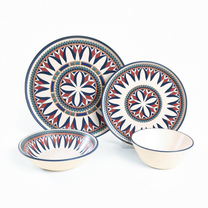 Set Vesela 24 Piese, Asi Home Olivian Trad, Ceramica, Multicolor