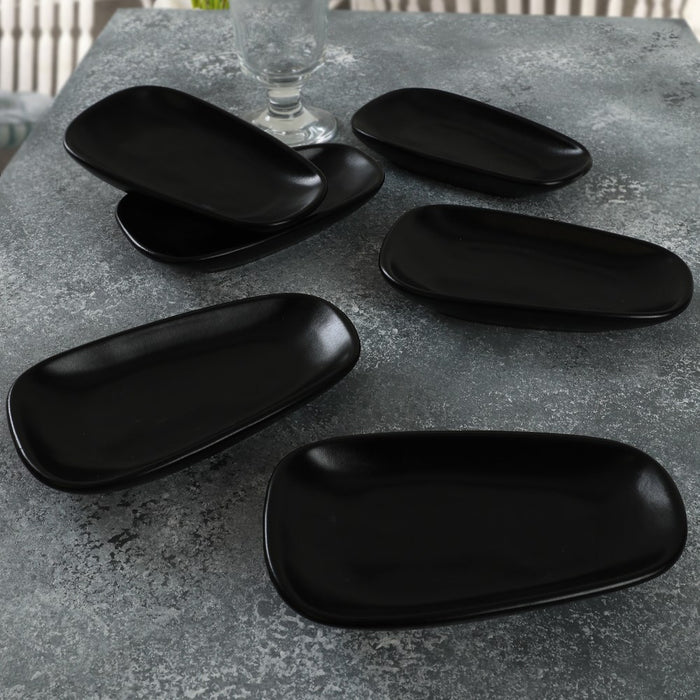 Set pentru Aperitive, 6 Piese, Asi Home Black, Negru,