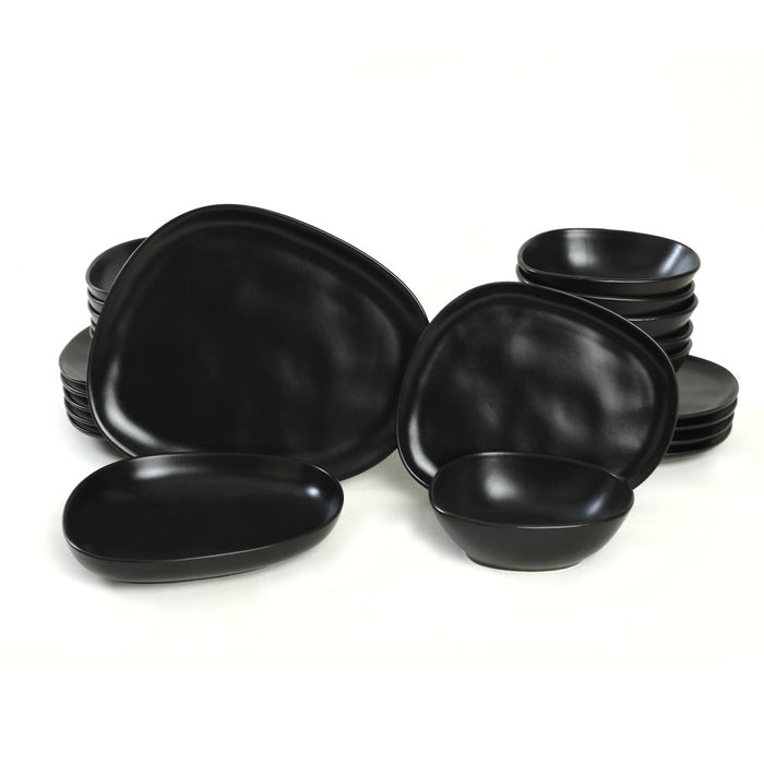 Set Vesela 24 Piese, Asi Home Special Shapes  Black, Negru, Ceramica