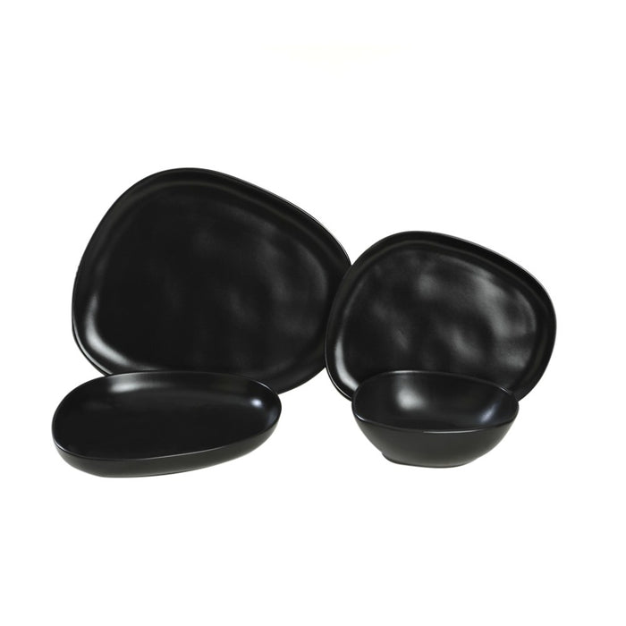 Set Vesela 24 Piese, Asi Home Special Shapes  Black, Negru, Ceramica