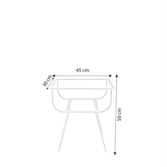 Noptiera Asi Home Wilhelmshaven L2051, Auriu, 45 x50 x30cm