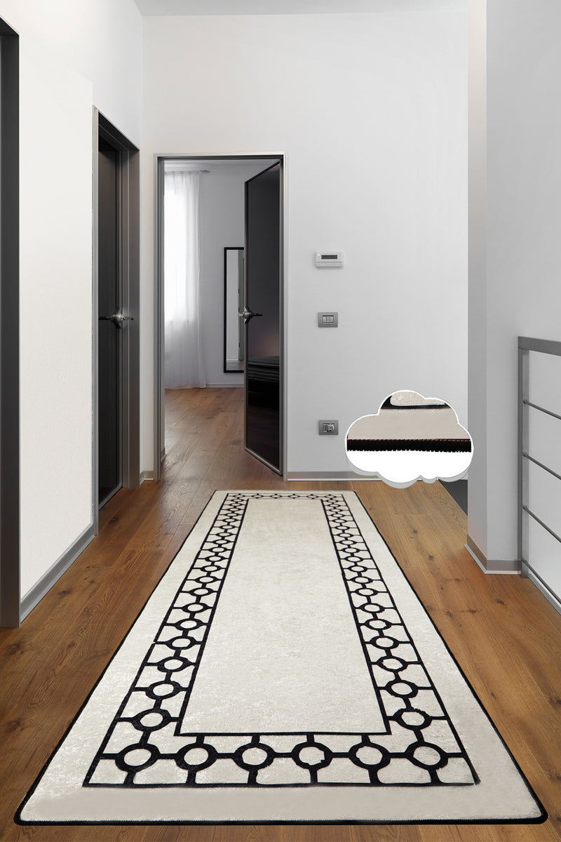 Covor Hol Asi Home Bague Ecru, 80 x 200cm, Catifea| Poliester, Ecru