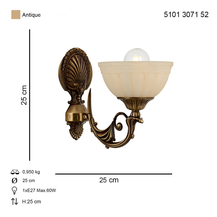 Aplica Clasica Mass Asi Home, 1xE27-60W Antiq 3071-52-19