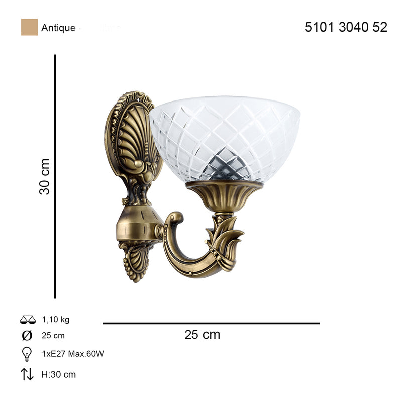 Aplica Clasica Yeni Lost Asi Home, 1xE27-60W Antiq 3040-52-19