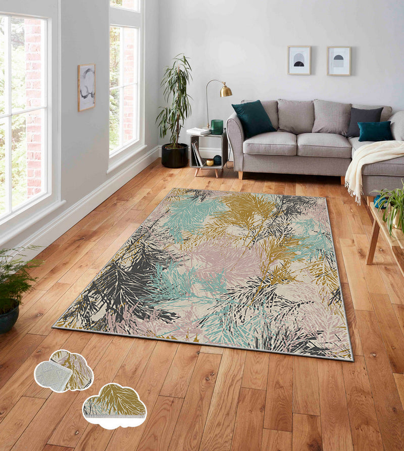 Covor Asi Home Branches, 160 x 230cm, Poliester, Multicolor