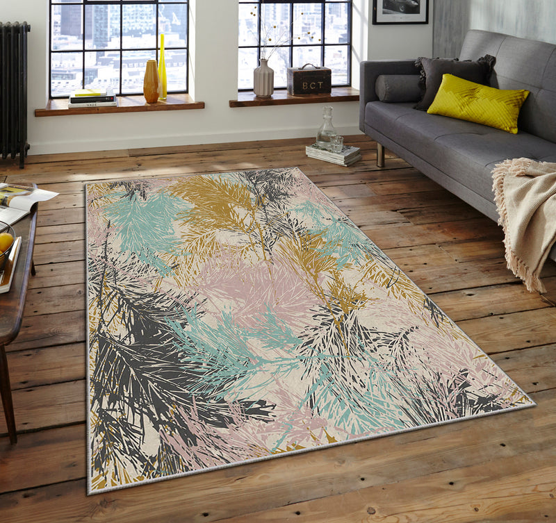 Covor Asi Home Branches, 160 x 230cm, Poliester, Multicolor