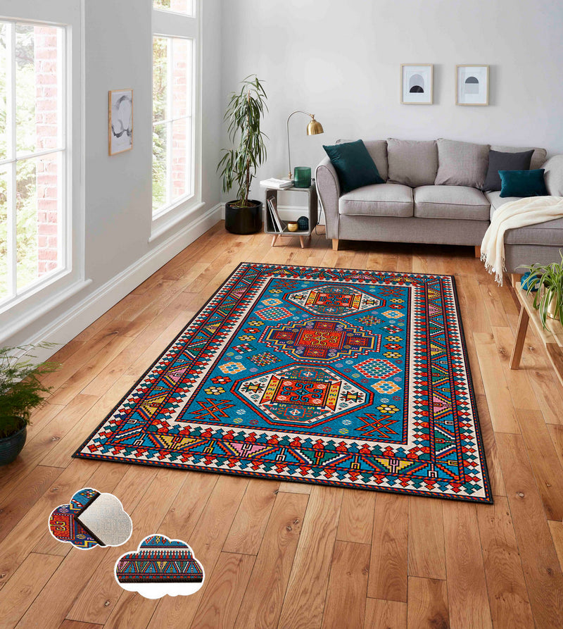 Covor Asi Home Traditional, 100 x 180cm, Poliester, Multicolor