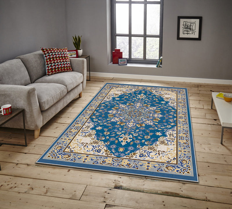 Covor Asi Home Oriental Blue, 180 x 280cm, Poliester, Multicolor
