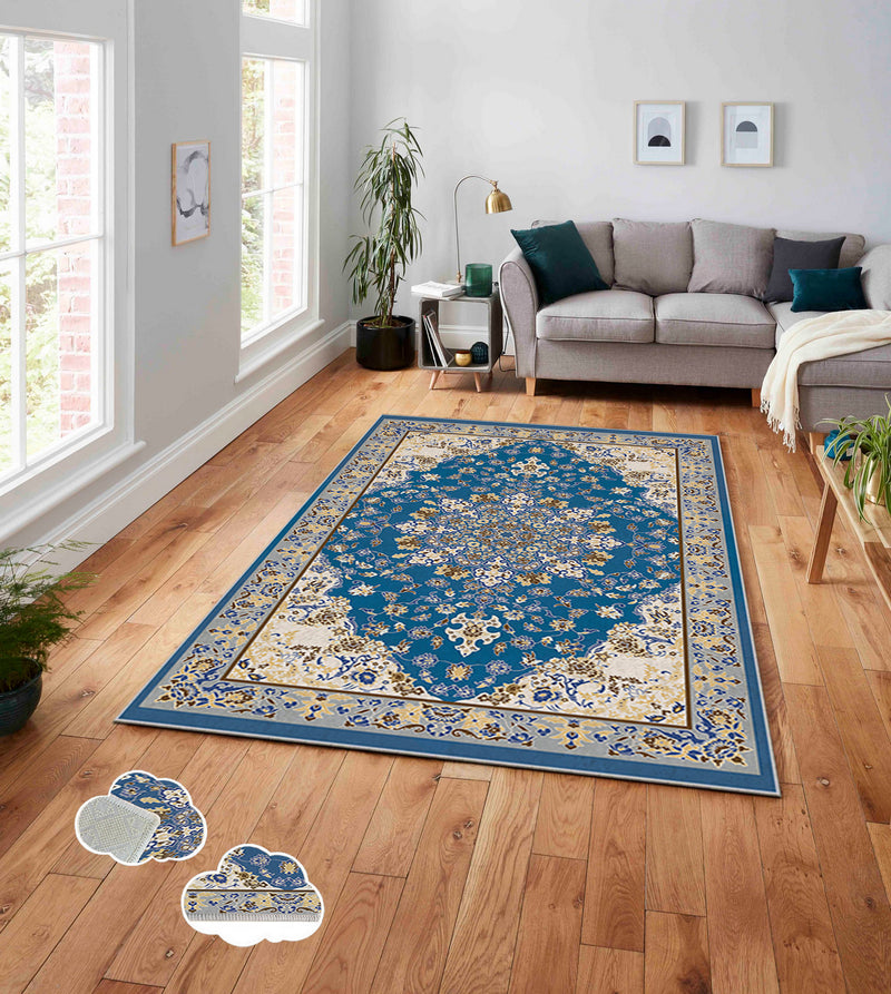 Covor Asi Home Oriental Blue, 180 x 280cm, Poliester, Multicolor