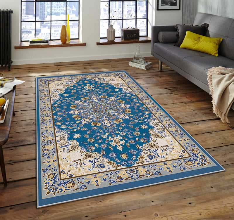 Covor Asi Home Oriental Blue, 180 x 280cm, Poliester, Multicolor