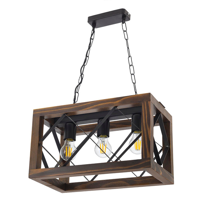 Lustra Moderna Kup Asi Home , 3xE14-60 W, Negru