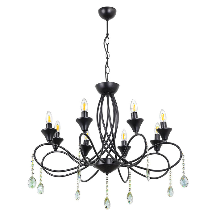 Lustra Moderna SarmAsi Home k Asi Home , 8xE14-60 W, Negru