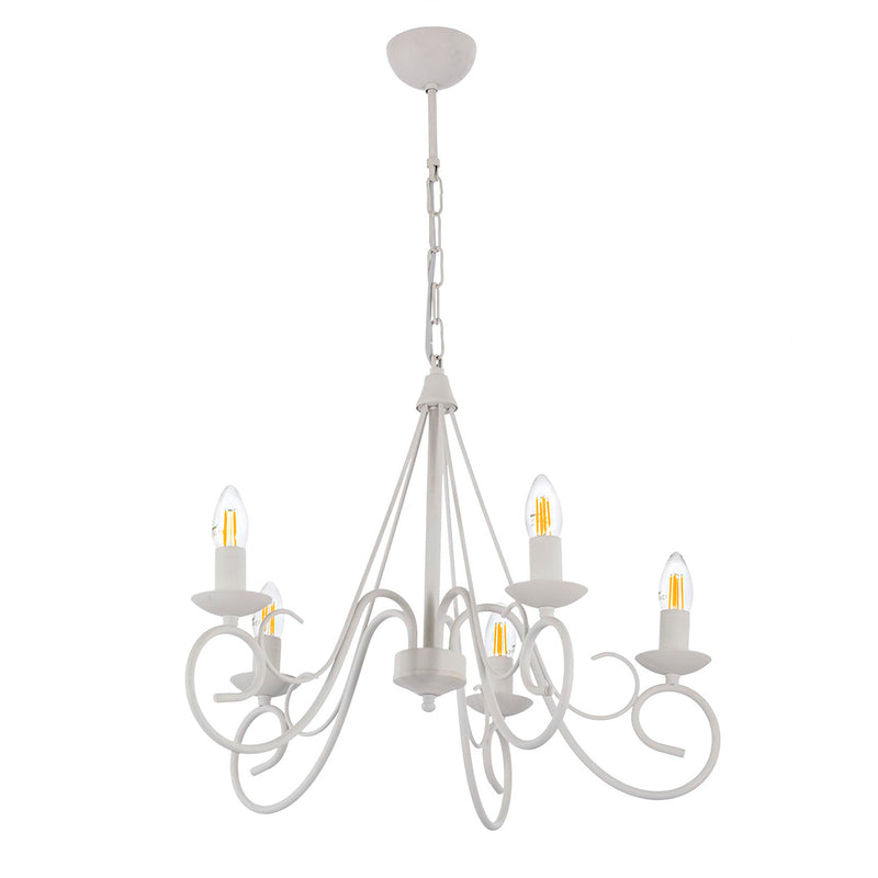 Lustra Moderna Slia Asi Home , 5xE14-60 W, Alb