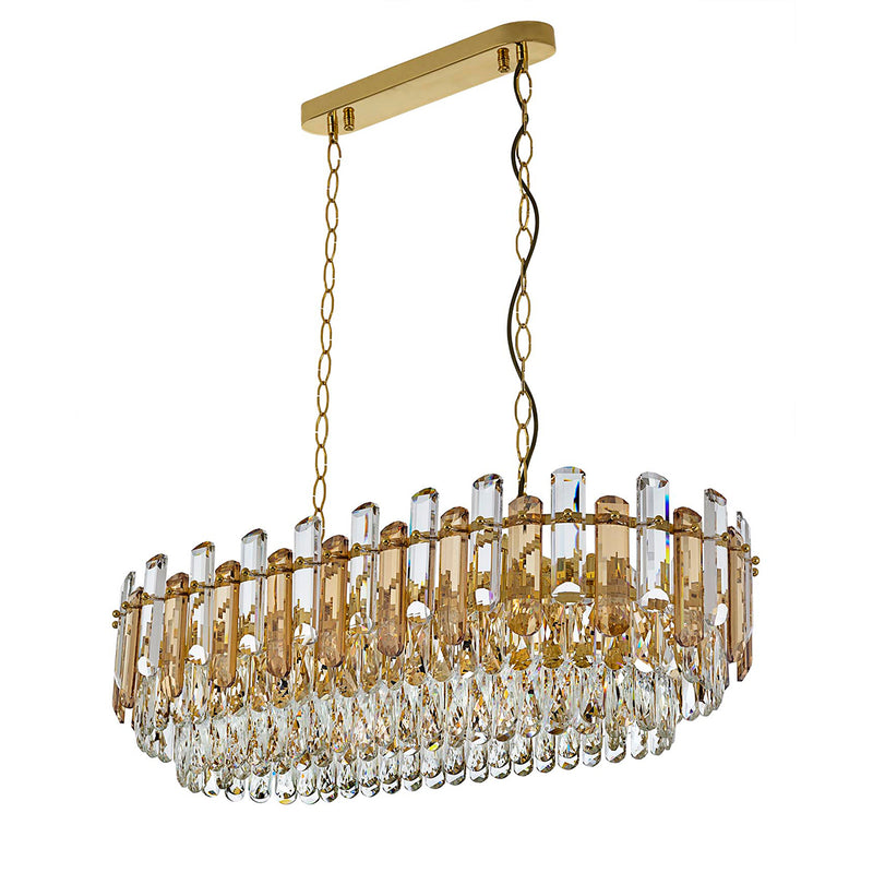 Lustra Moderna Romeo Asi Home , 12xE14-60 W, Auriu